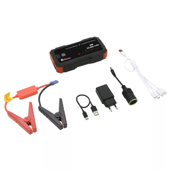Compass powerbank JUMP STARTER funkcióval (20 000 mAh, 2000 A)