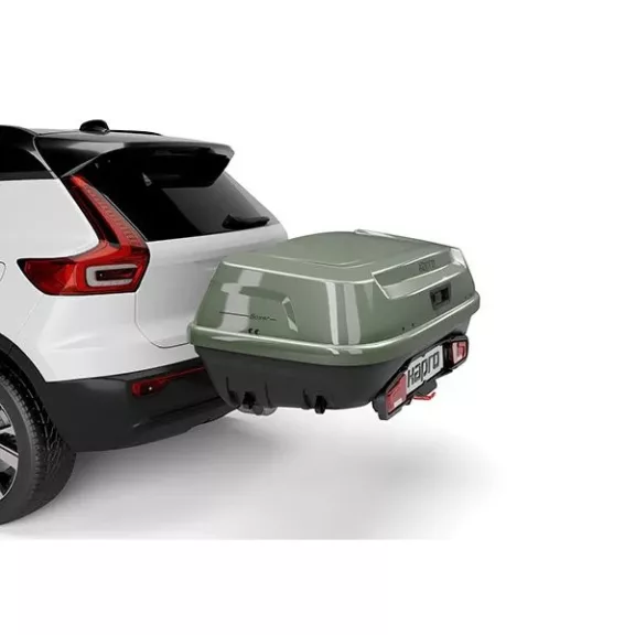 Hapro Boxer Hexagon L vonóhorogra szerelhető szállítóbox - 420 l, zöld